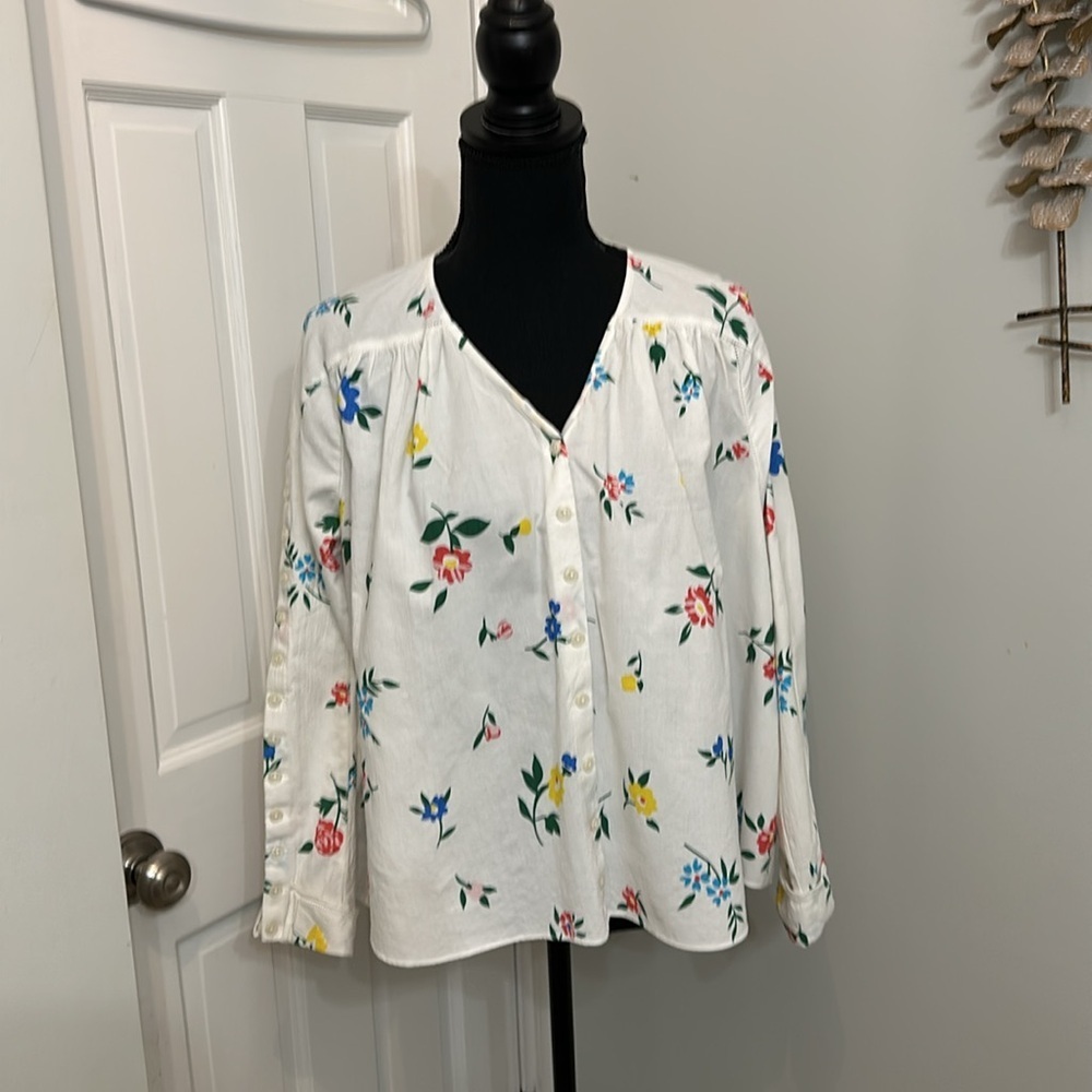 THE GREAT. The Boutonniere Floral Top Size 2 25” pit to pit 24” long EUC fit 4-6